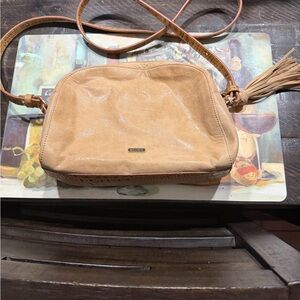 Brahmin tan bag.